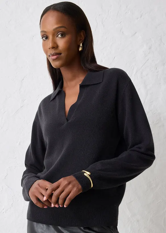 Pull en cachemire m&eacute;lang&eacute; Good Cashmere Standard&reg;, bonprix