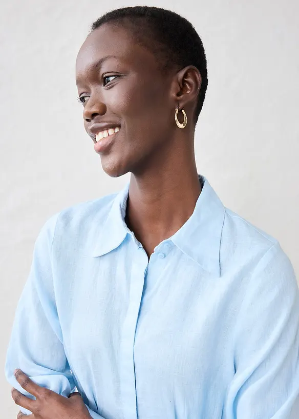 Robe-chemise 100% lin, bonprix