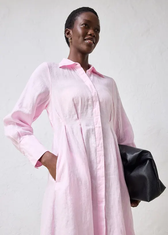 Robe-chemise 100% lin, bonprix