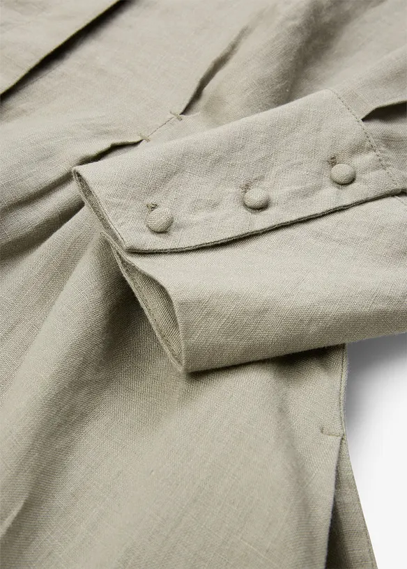 Robe-chemise 100% lin, bonprix