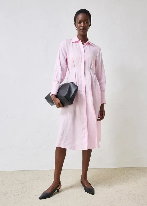 Robe-chemise 100% lin, bonprix