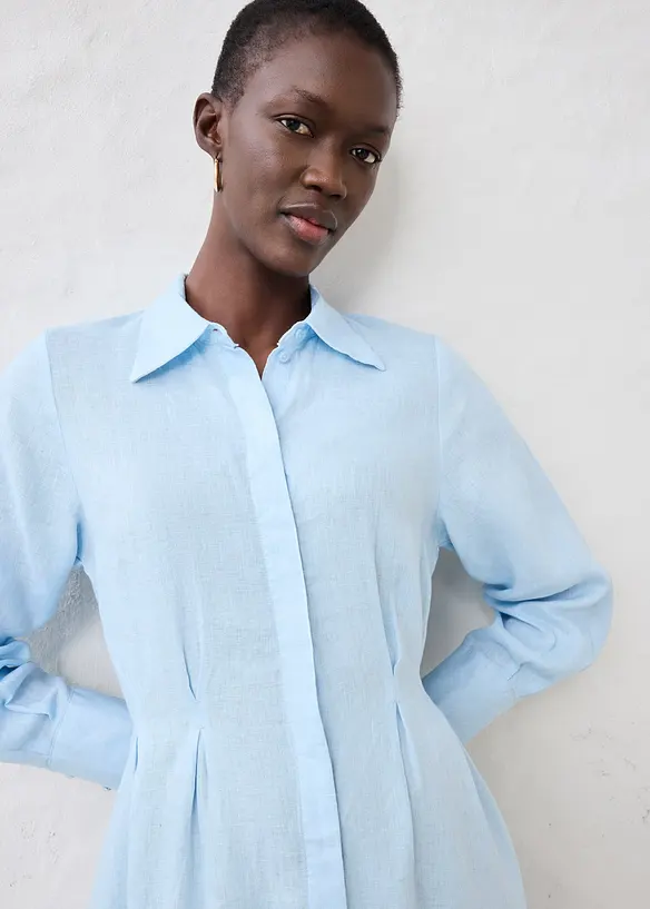 Robe-chemise 100% lin, bonprix