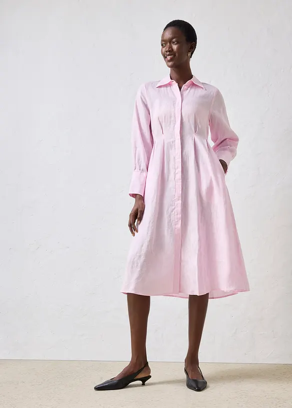 Robe-chemise 100% lin, bonprix