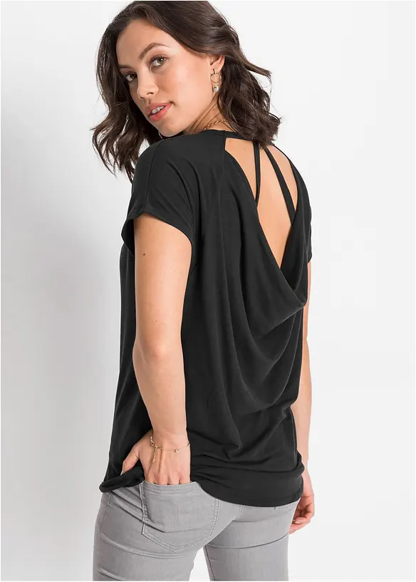 T-shirt en viscose m&eacute;lang&eacute;e, bonprix