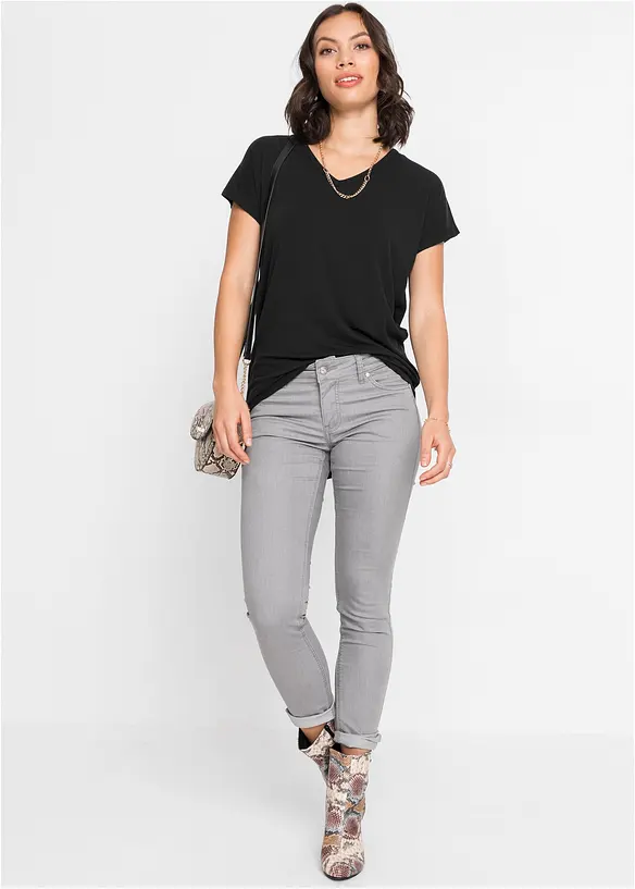 T-shirt en viscose m&eacute;lang&eacute;e, bonprix