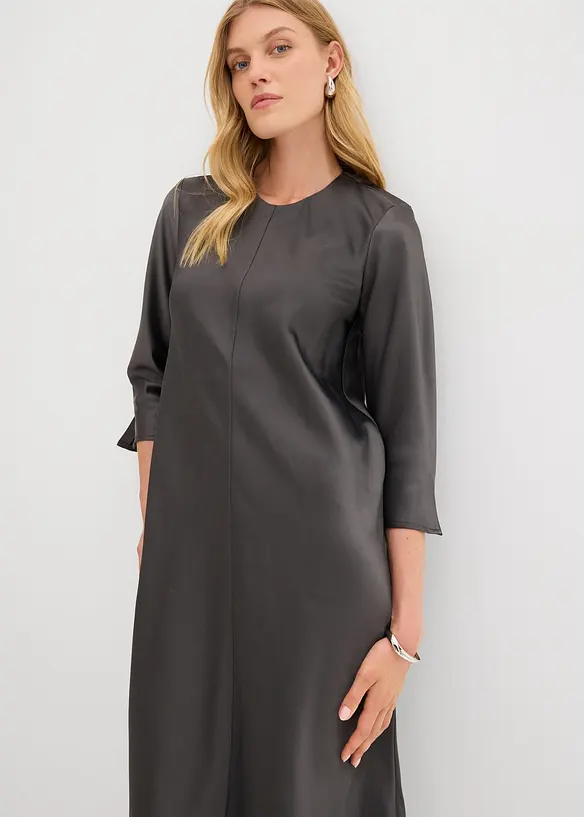 Robe midi en satin brillant, bonprix
