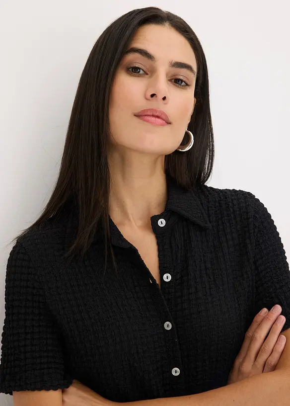 Chemisier en jersey textur&eacute;, bonprix