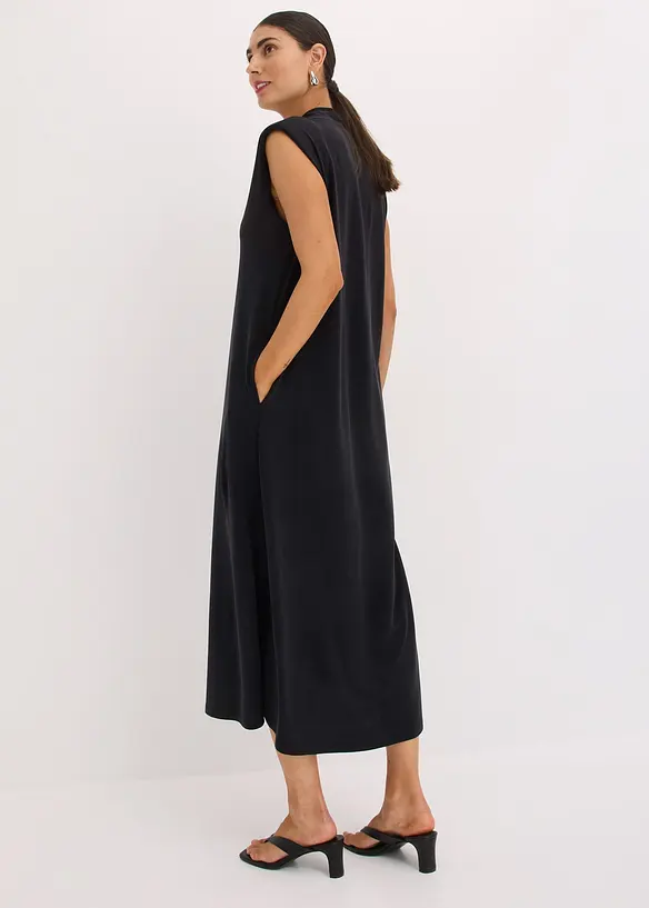 Robe en jersey piqu&eacute; de viscose avec &eacute;paulettes, bonprix