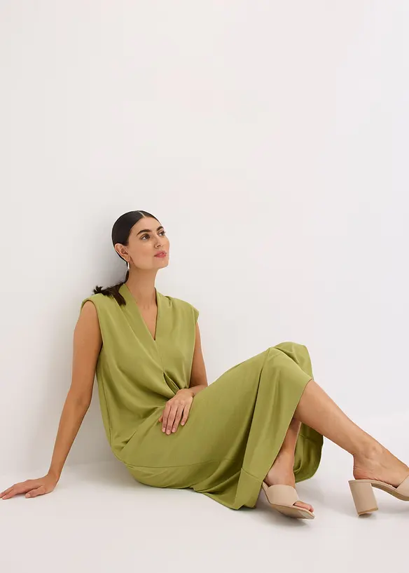 Robe en jersey viscose avec &eacute;paulettes, bonprix