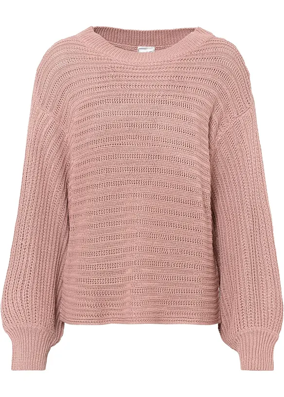 Pull oversize en maille ajour&eacute;e, bonprix