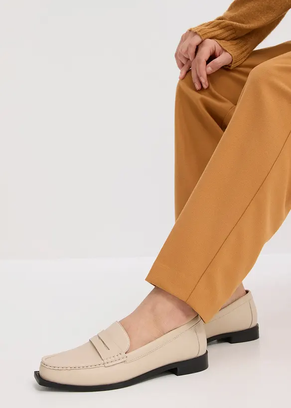 Pantalon en toile coupe barrel, bonprix