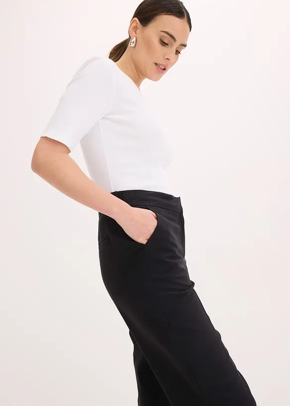 Pantalon 3/4 droit, fendu en bas, bonprix