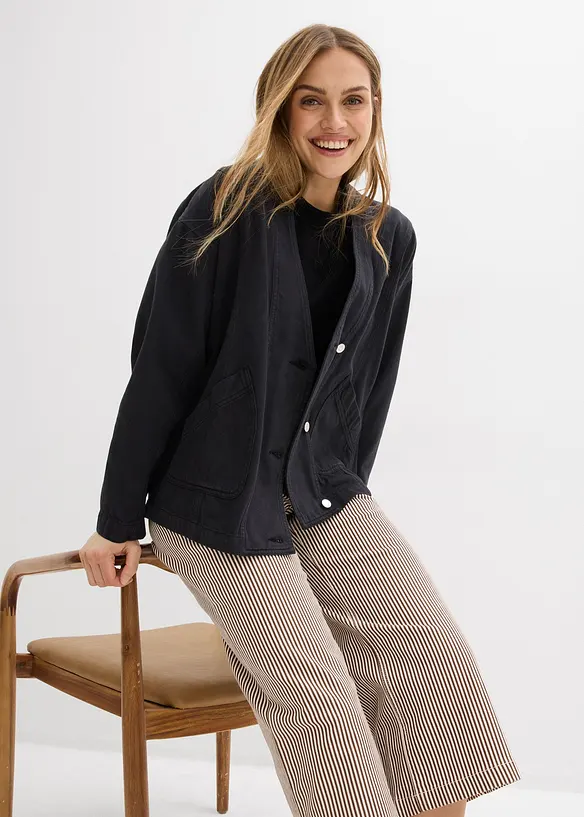 Pantalon en twill &agrave; taille &eacute;lastiqu&eacute;e, bonprix