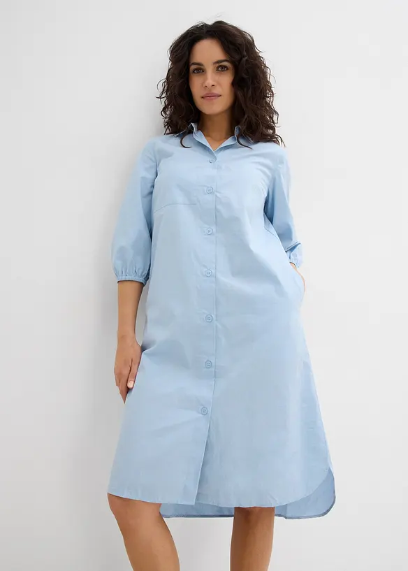 Robe-chemise l&eacute;g&egrave;re en coton, bonprix