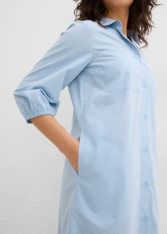 Robe-chemise l&eacute;g&egrave;re en coton, bonprix