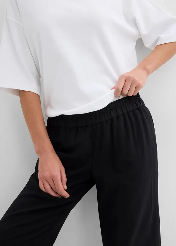Jupe-culotte douce en viscose m&eacute;lang&eacute;e, bonprix