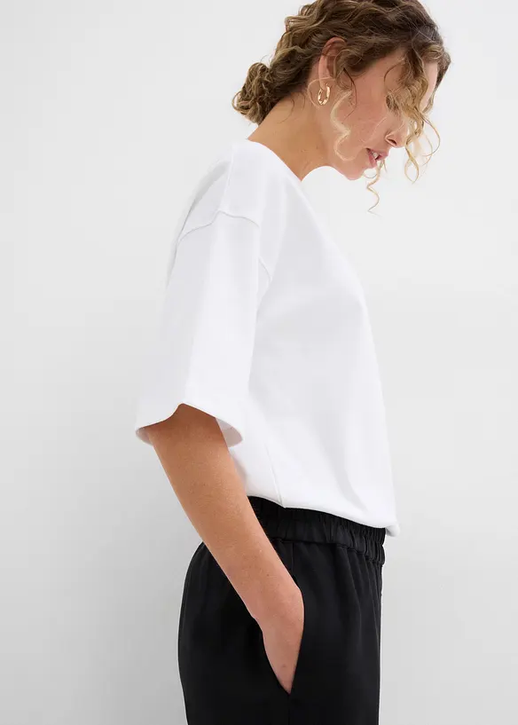 Jupe-culotte douce en viscose m&eacute;lang&eacute;e, bonprix