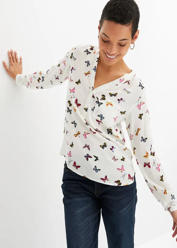 Blouse ample en viscose fluide, bonprix