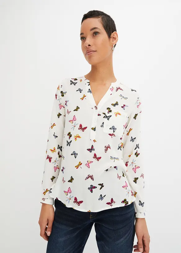 Blouse ample en viscose fluide, bonprix