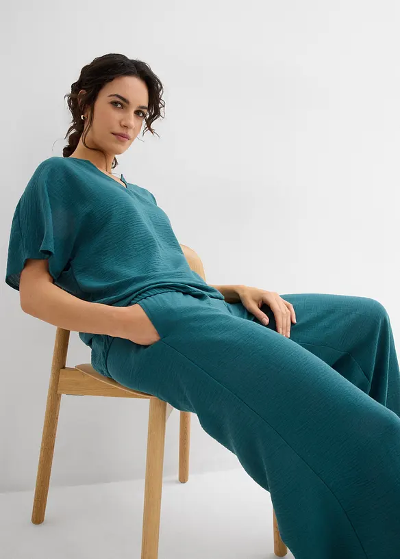 Blouse oversize &agrave; base &eacute;lastiqu&eacute;e, bonprix