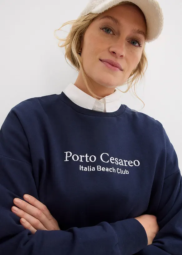 Sweat oversize avec broderie, bonprix