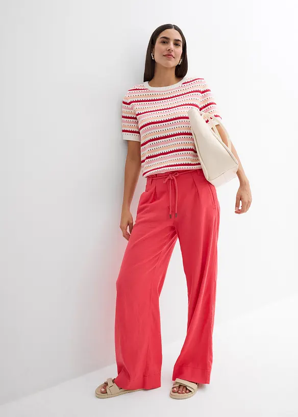 T-shirt en maille ray&eacute;e, bonprix