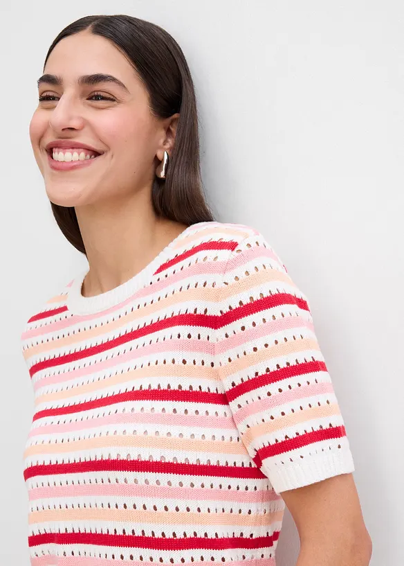 T-shirt en maille ray&eacute;e, bonprix