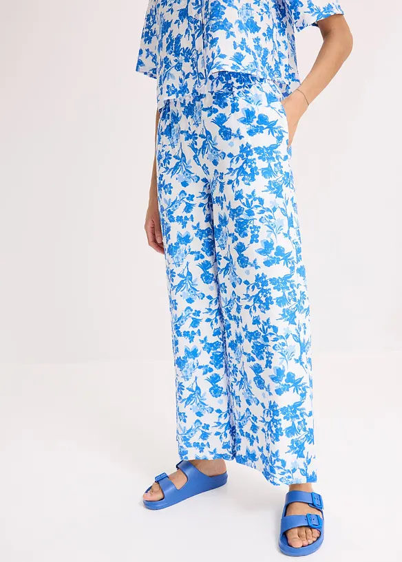 Jupe-culotte fluide en viscose m&eacute;lang&eacute;e, bonprix