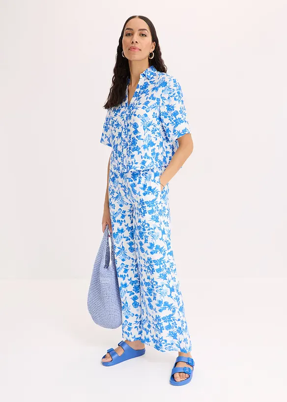 Jupe-culotte fluide en viscose m&eacute;lang&eacute;e, bonprix