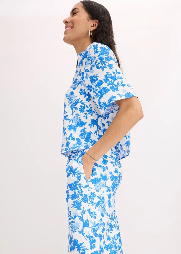 Jupe-culotte fluide en viscose m&eacute;lang&eacute;e, bonprix