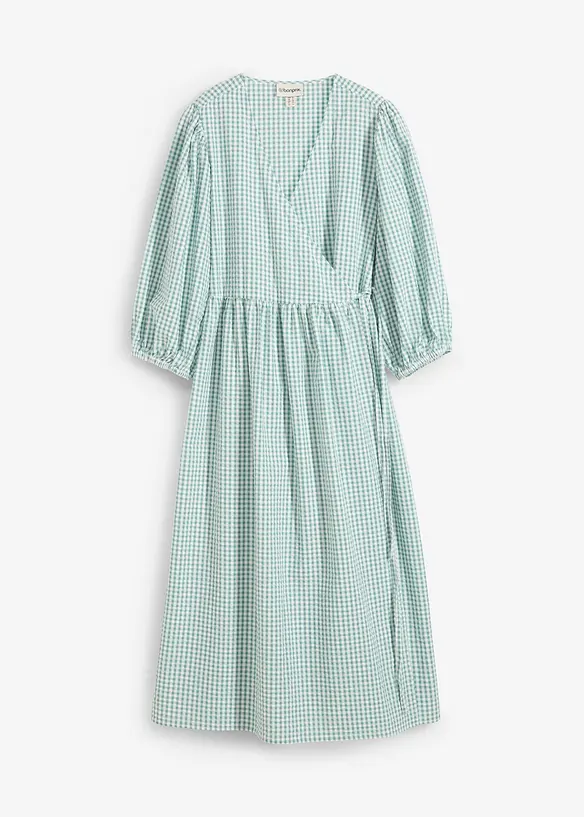 Robe portefeuille en mati&egrave;re textur&eacute;e, bonprix