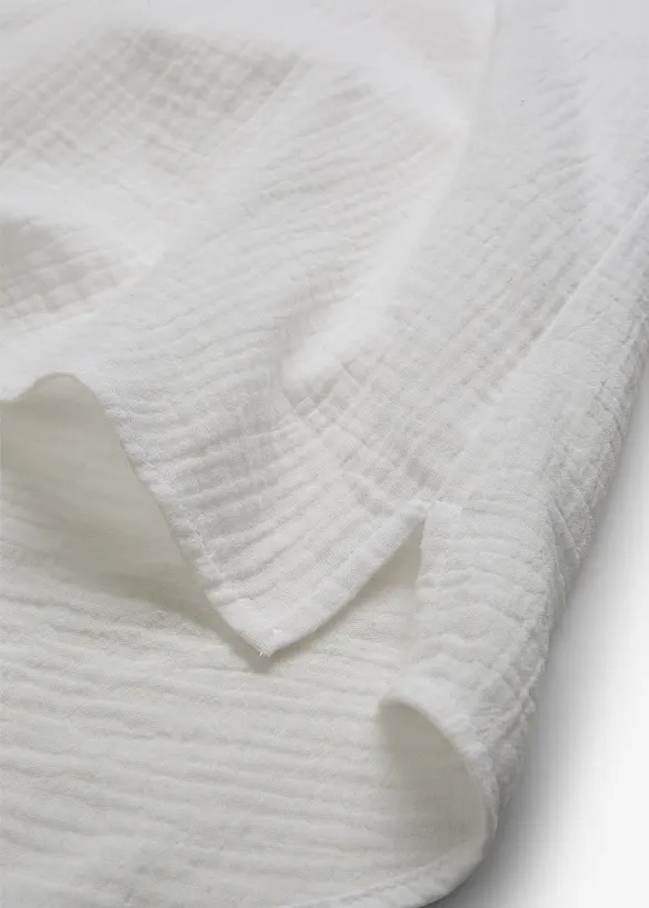 Blouse manches courtes en gaze de coton l&eacute;g&egrave;re, bonprix