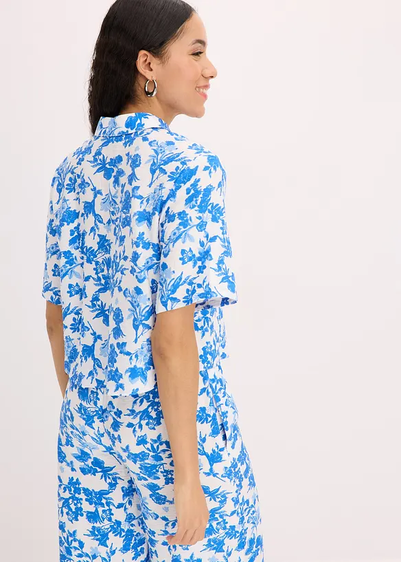 Chemisier manches courtes doux et fluide, bonprix