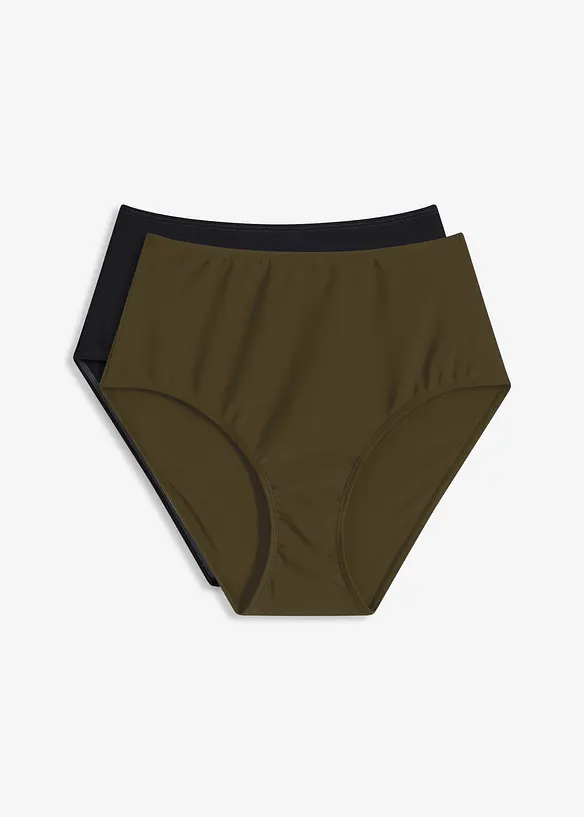 Lot de 2 bas de maillots taille haute, bonprix