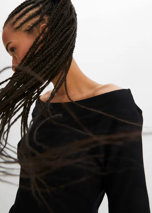 T-shirt encolure Bardot en viscose extensible, bonprix