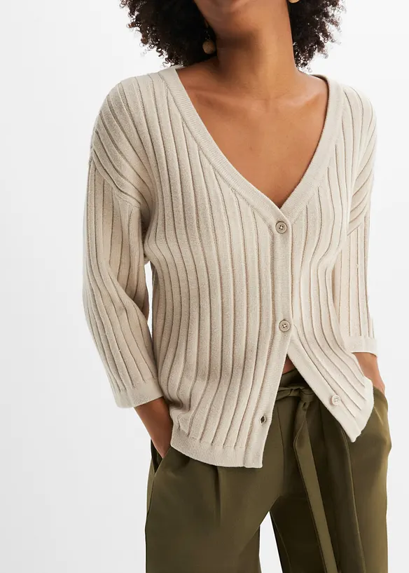 Gilet en maille coupe boxy, bonprix