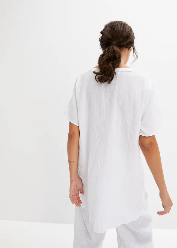 Tunique longue en gaze 100% coton, bonprix