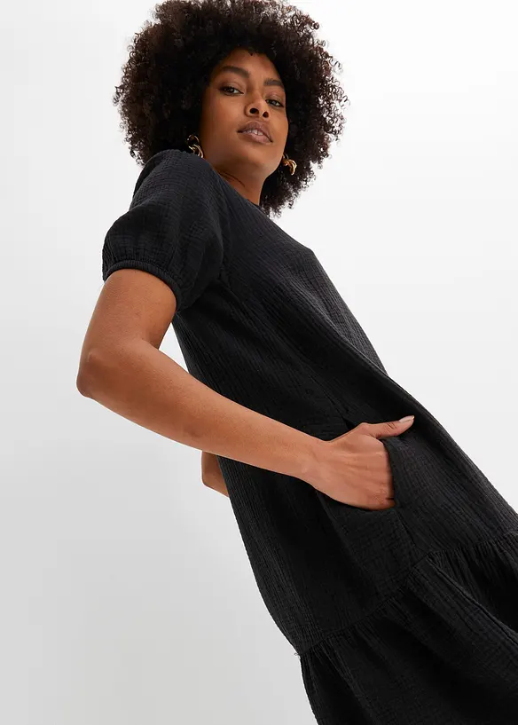 Robe courte en gaze de coton, bonprix