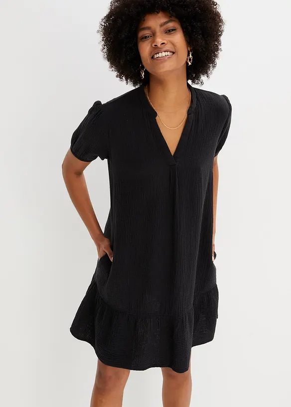 Robe courte en gaze de coton, bonprix