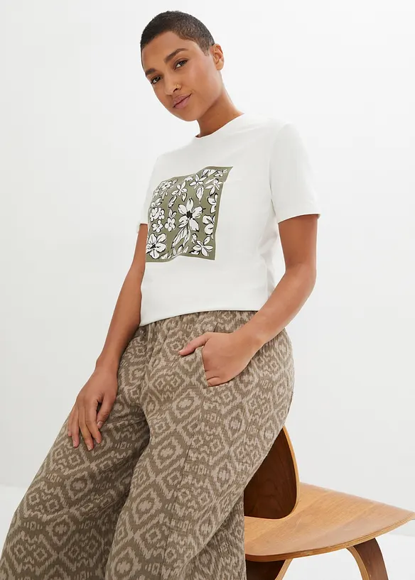 Pantalon sarouel 100% coton, bonprix