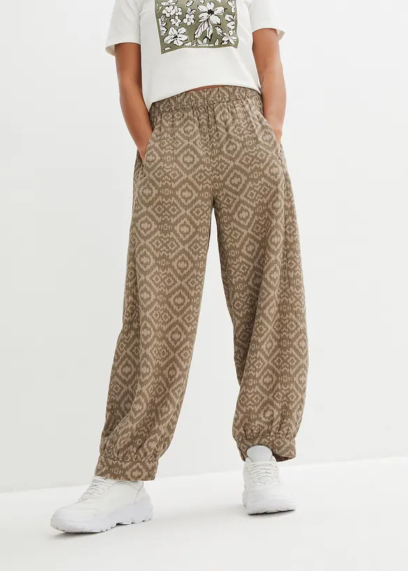 Pantalon sarouel 100% coton, bonprix