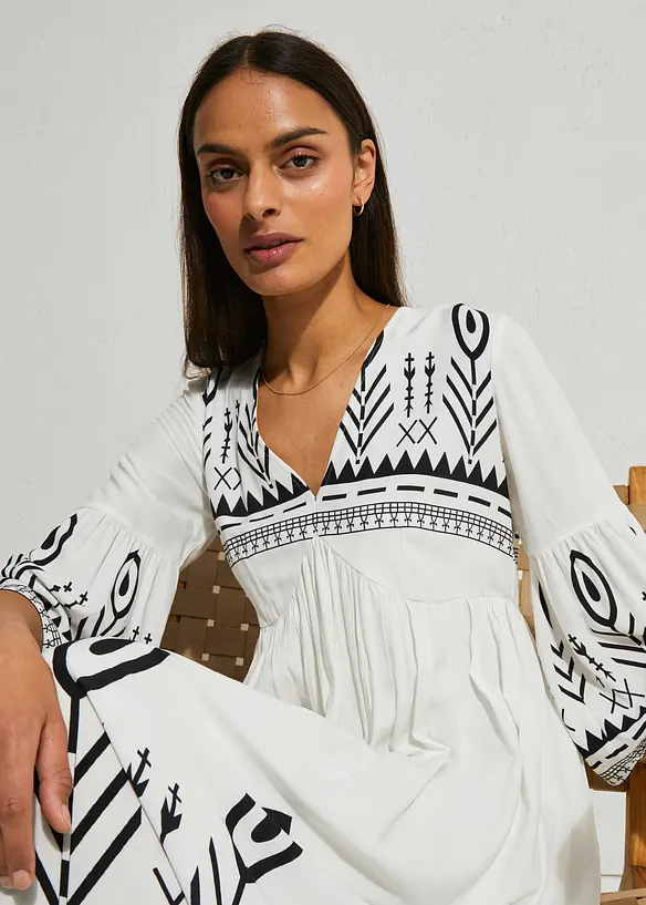 Robe midi en viscose fluide, bonprix