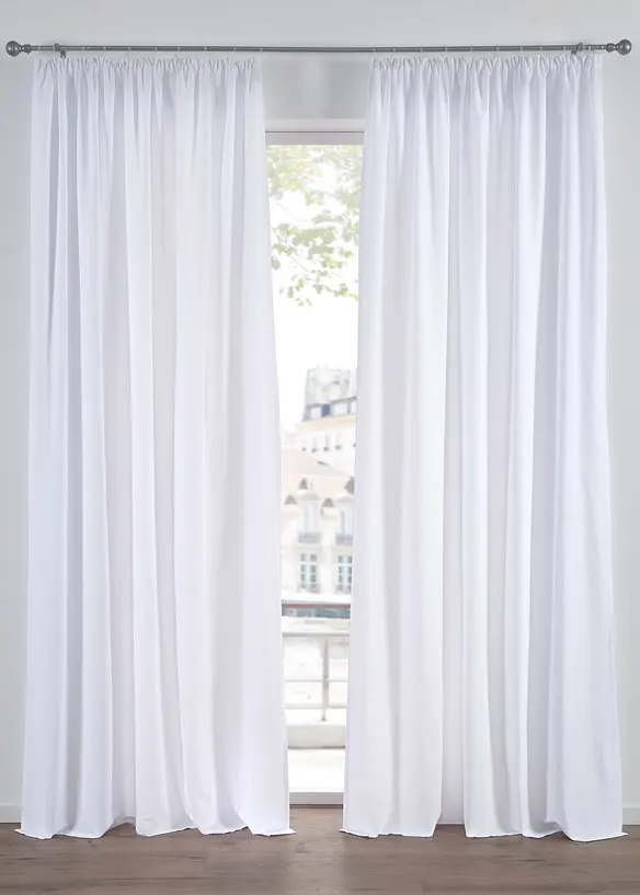 Lot de 2 rideaux en microfibre, bonprix