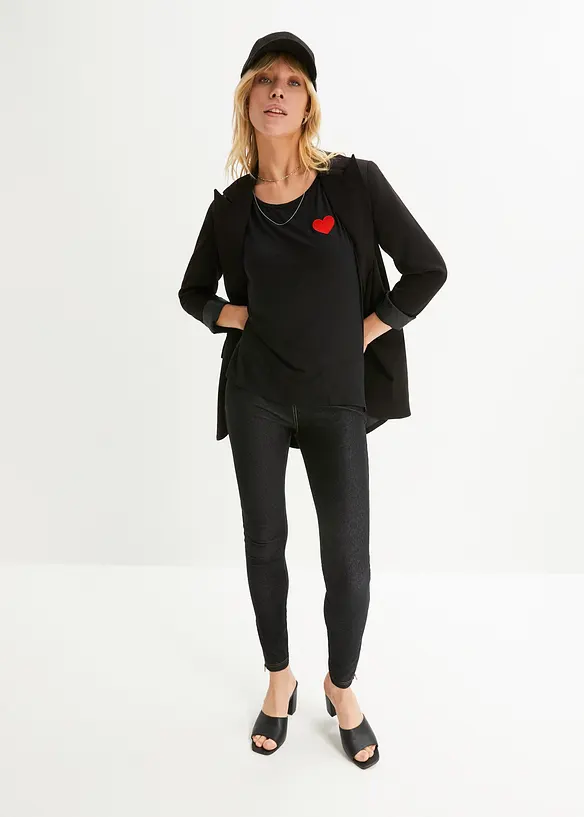 T-shirt fluide, plus long derri&egrave;re, bonprix