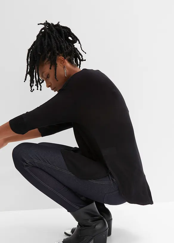 Pull en fine maille manches 3/4, bonprix