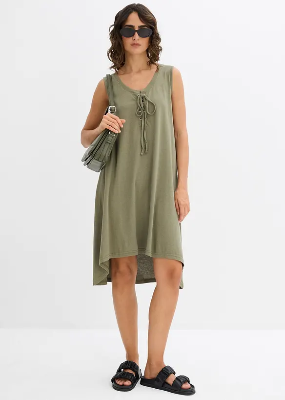 Robe en jersey &agrave; la&ccedil;age, bonprix