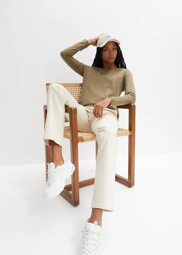 T-shirt manches longues 100% coton, bonprix