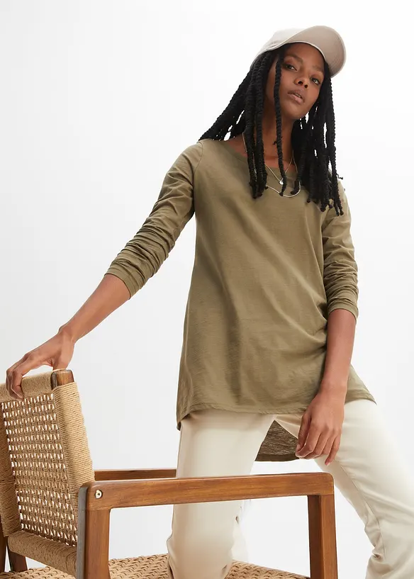 T-shirt manches longues 100% coton, bonprix