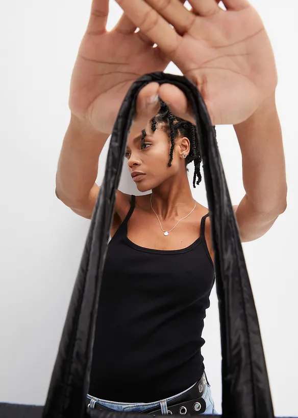 Lot de 2 tops &agrave; bretelles spaghetti 100% coton, bonprix