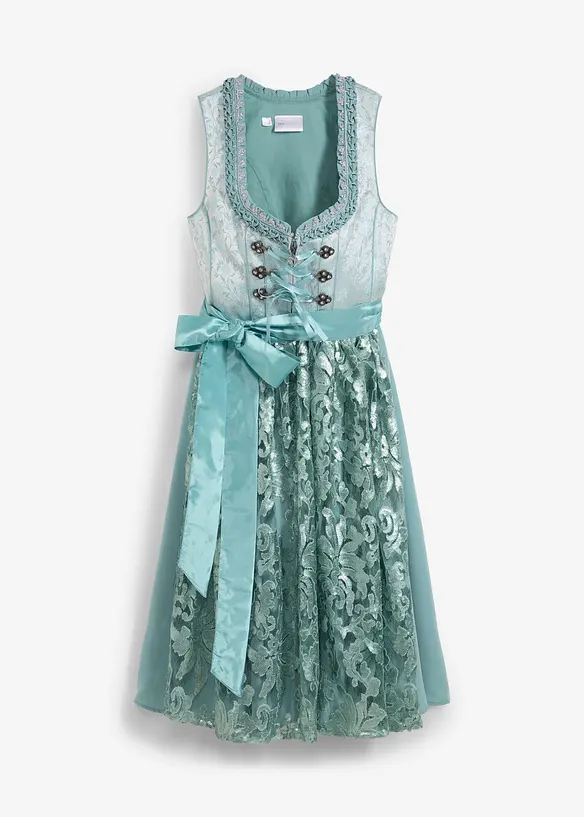 Dirndl avec tablier &agrave; sequins (ens. 2 pces), bonprix